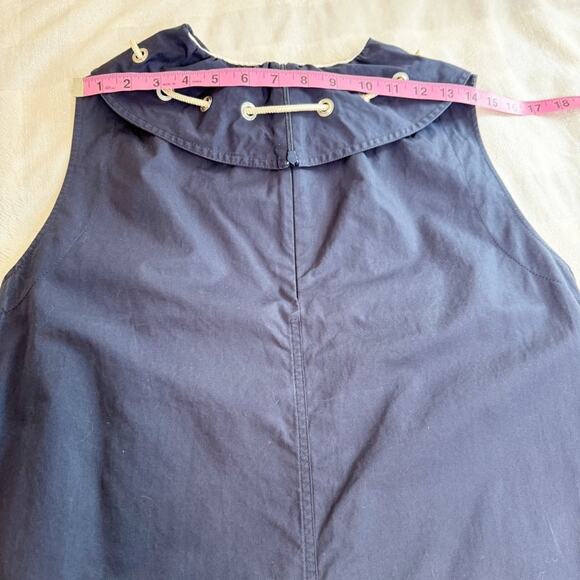 Calvin Klein 205W39NYC Ruffle Neck Poplin Dress Navy Size 4 - Picture 15 of 16